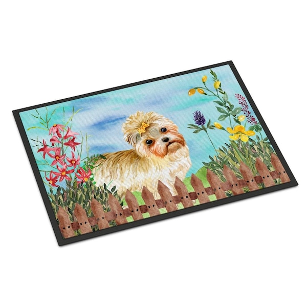Carolines Treasures Morkie Spring Indoor or Outdoor Mat - 18 x 27 in. CK1230MAT - main